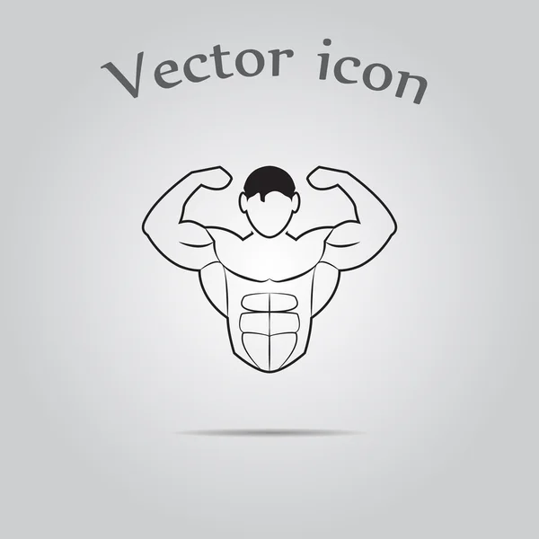 Bodybuilder icône du sport — Image vectorielle