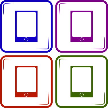 Web ve mobil için tablet vektör simge