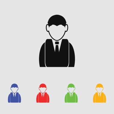 Web ve mobil için işadamı vektör simge