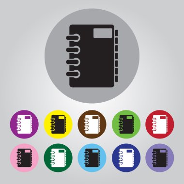 Web ve mobil için defter kağıt vektör simge