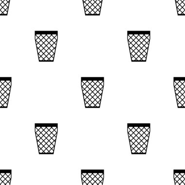 Çöp kutusu simgesi, vektör illüstrasyonu. 