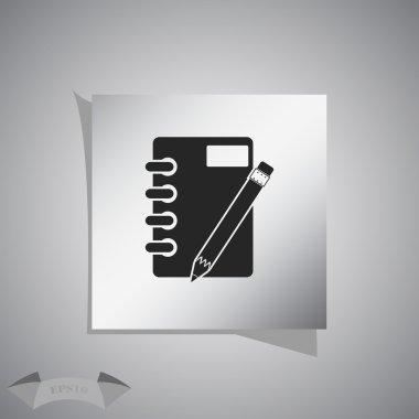 defter ve kalem simgesini