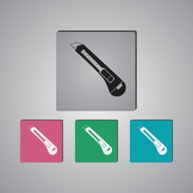 İleti örneği bıçak simgesi. Vektör çizim.