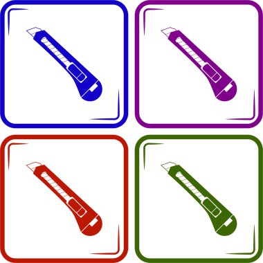 İleti örneği bıçak simgesi. Vektör çizim.