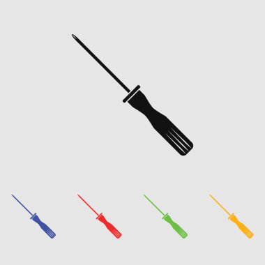 Tornavida vektör simgesi, tornavida çapraz