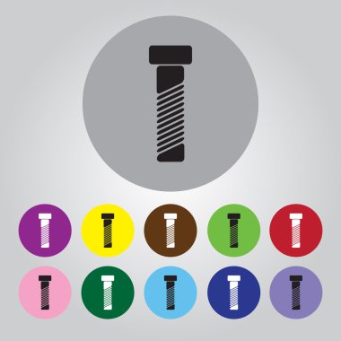 Vektör cıvata simgesi