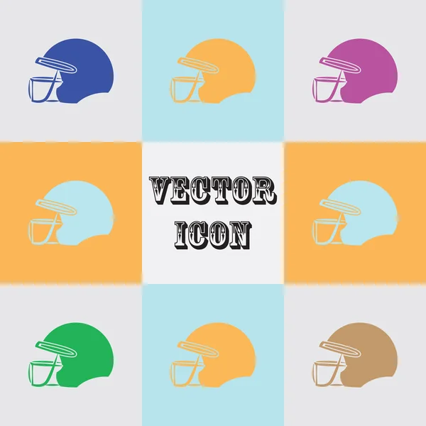 Икона футбольного шлема — стоковый вектор