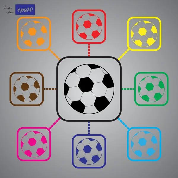 Icono de fútbol pelota deporte — Archivo Imágenes Vectoriales