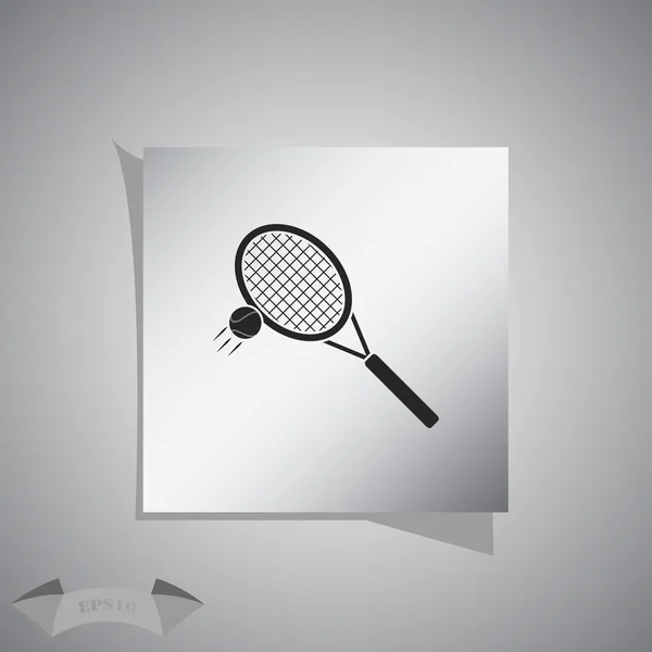 Raqueta de tenis icono del deporte — Vector de stock