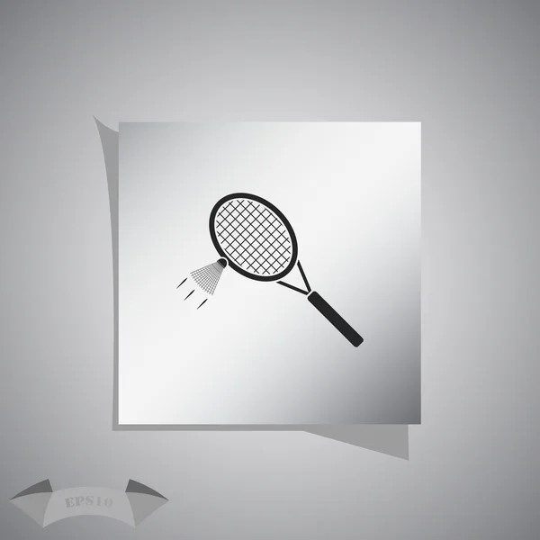 L'icône sportive du badminton — Image vectorielle