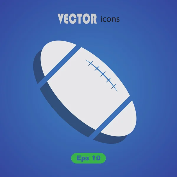 Rugby boll sport ikonen — Stock vektor