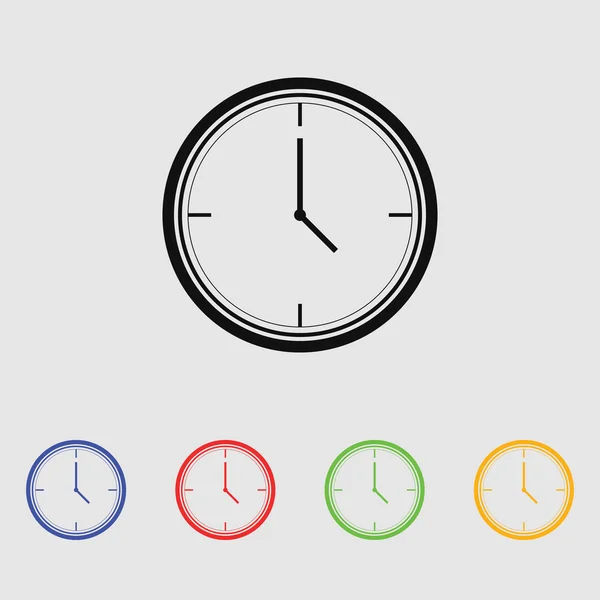 Icono del reloj, ilustración vectorial — Vector de stock