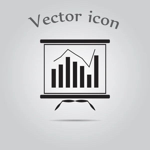 Значок вектора бизнес-диаграммы для веб и мобильных телефонов — стоковый вектор