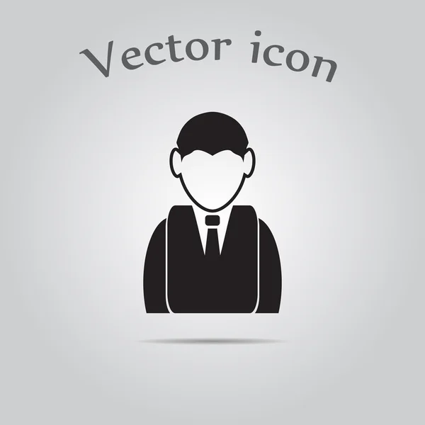 Geschäftsmann Vektor-Symbol für Web und Mobile — Stockvektor