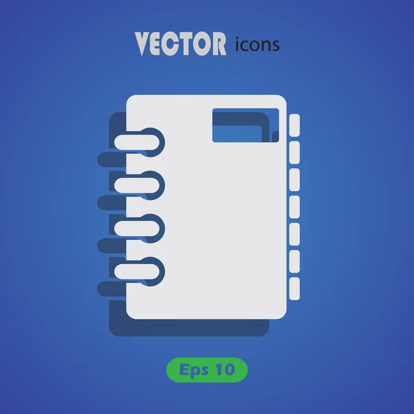 Notebook paper icon — Stock Vector
