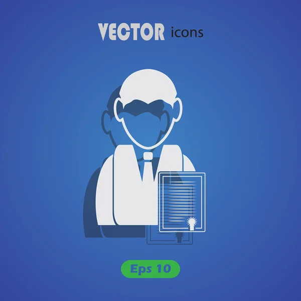 Icono de empresario fletado — Vector de stock