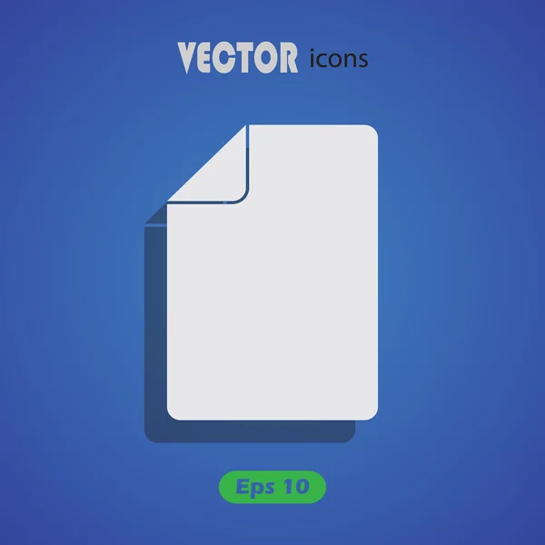 Feuille d'icône de papier — Image vectorielle