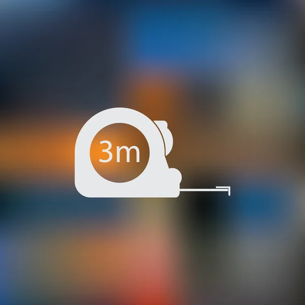 İnşaat ölçme bant illüstrasyon. Vektör simgeler üç metre