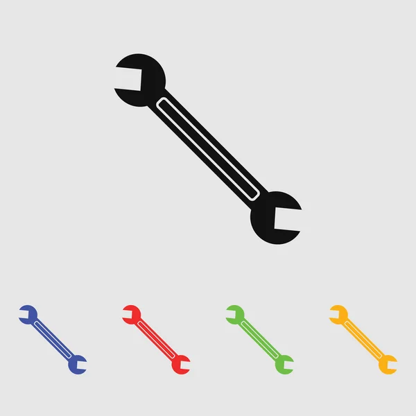 Ícone de chave inglesa / ícone de chave — Vetor de Stock