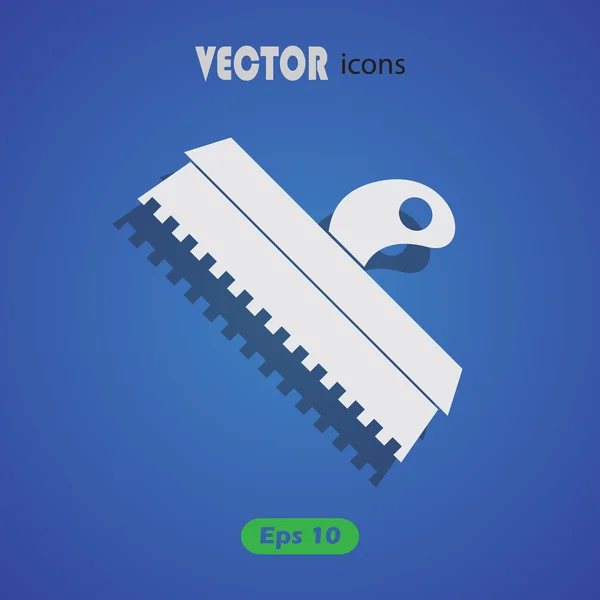 Paleta para icono de azulejo. Espátula herramienta de reparación signo . — Vector de stock