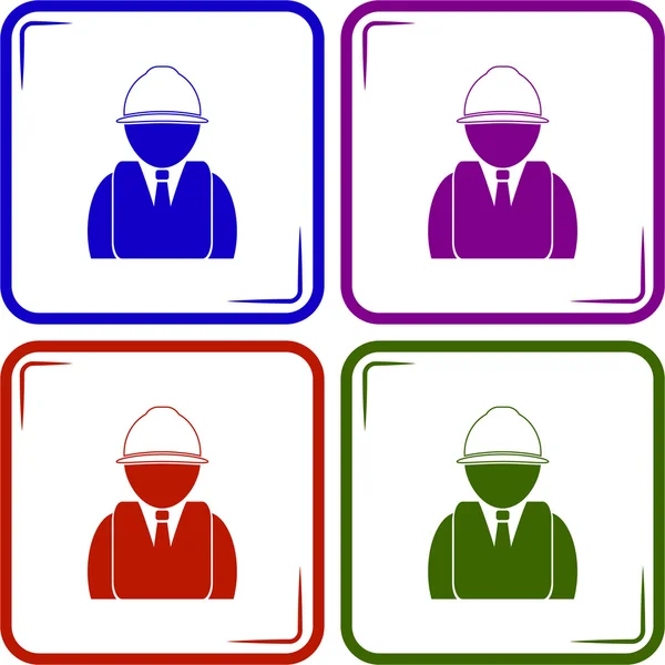 Engineer vector icon — Stock Vector