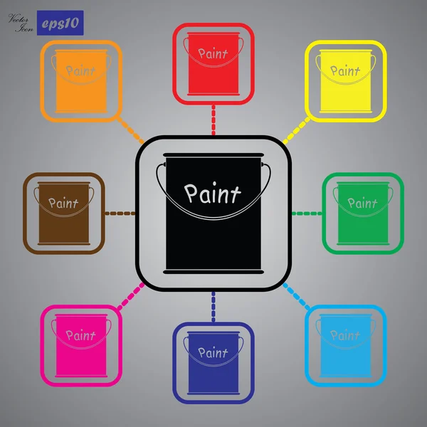 Bank av paint vektor icon — Stock vektor