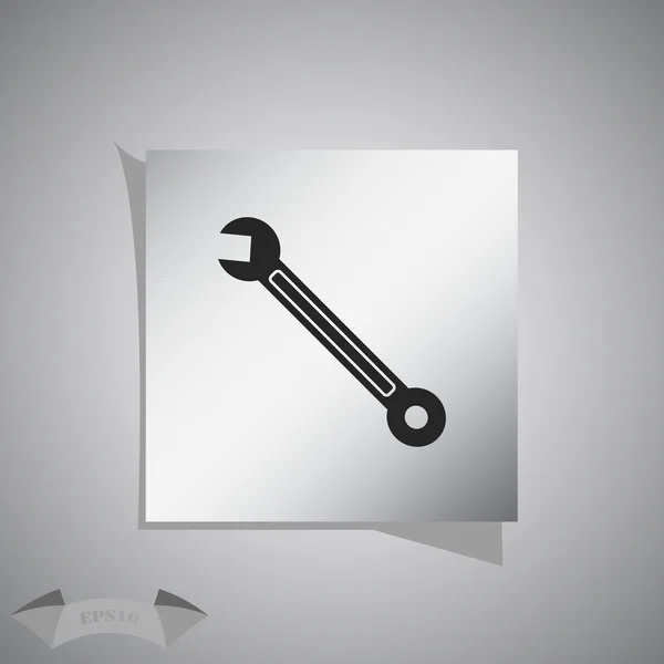 Ícone de chave inglesa / ícone de chave — Vetor de Stock