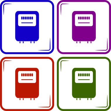 Elektrik güç sayaç simgesi. Ölçüm işareti. Vektör