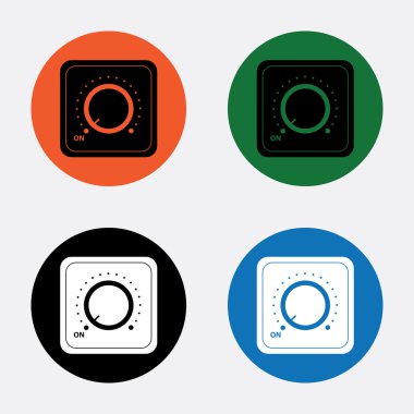 Vektör anahtarı. Anahtar simgesi. Simge açık/kapalı.