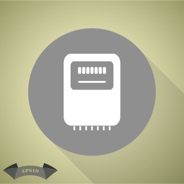 Elektrik güç sayaç simgesi. Ölçüm işareti. Üç fazlı. Vektör