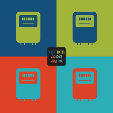 Elektrik güç sayaç simgesi. Ölçüm işareti. Vektör