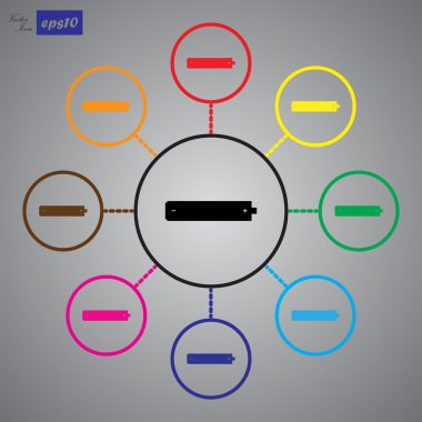 Pil simgesi, pil simgesi vektör