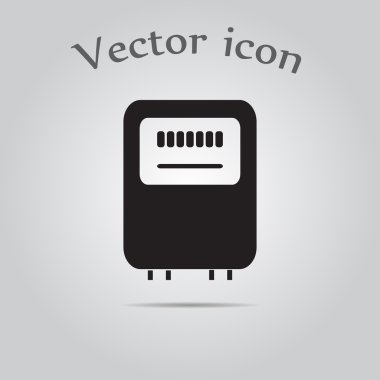 Elektrik güç sayaç simgesi. Ölçüm işareti. Vektör