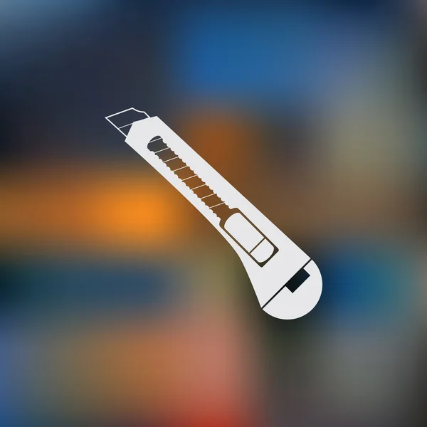 Levélpapír kés ikonra. Vektoros illusztráció. — Stock Vector