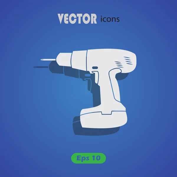 Icono del destornillador eléctrico — Vector de stock