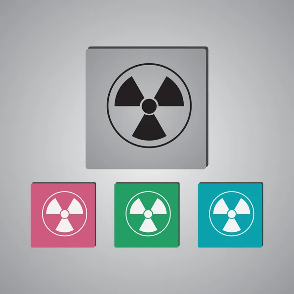 O ícone da radiação. Símbolo de radiação . — Vetor de Stock