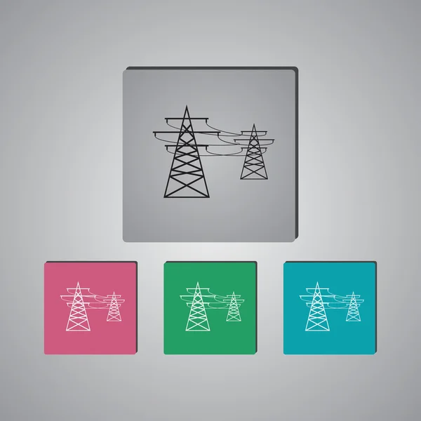 Icono de líneas eléctricas — Vector de stock