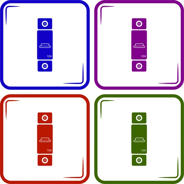 Einphasige Maschine 10 Ampere Symbol — Stockvektor