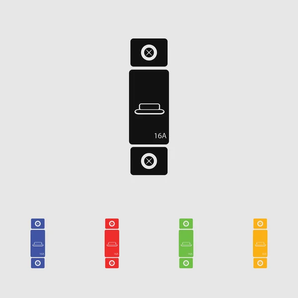 Einphasige Maschine 16 Ampere Symbol — Stockvektor