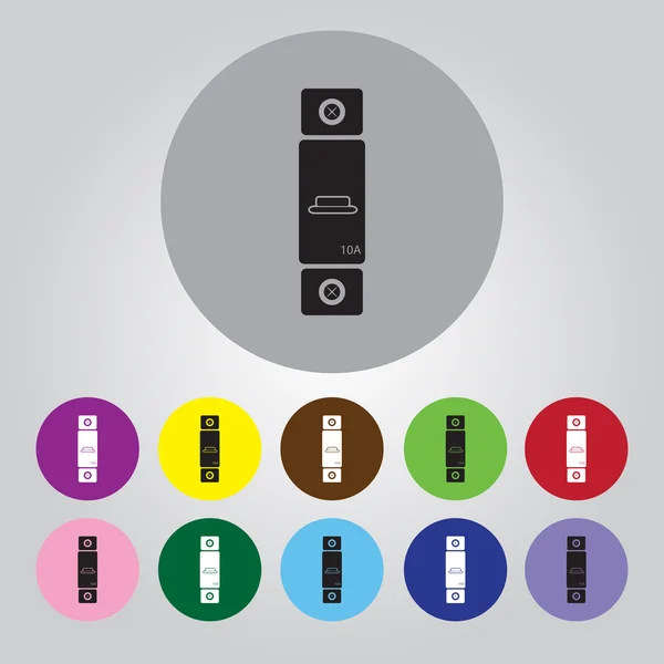 Einphasige Maschine 10 Ampere Symbol — Stockvektor