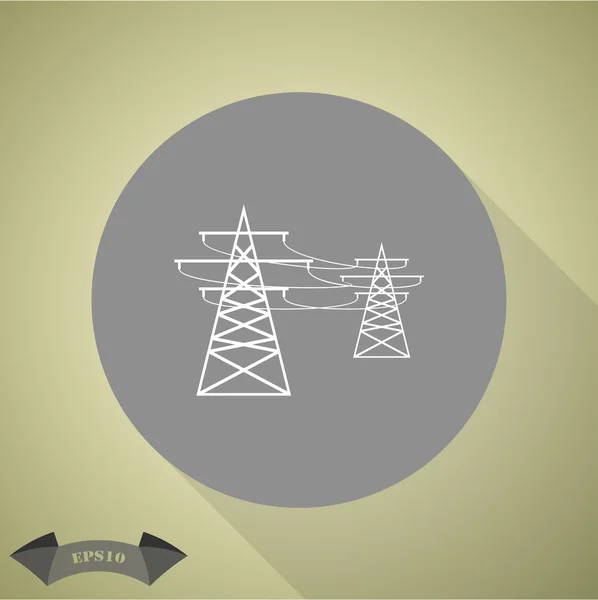 Icono de líneas eléctricas — Vector de stock