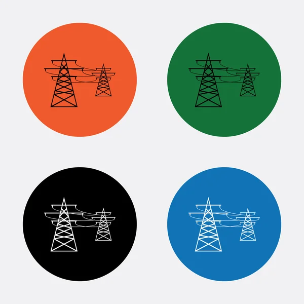 Icono de líneas eléctricas — Vector de stock
