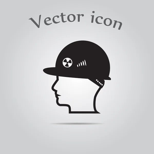 Engenheiro no ícone do capacete — Vetor de Stock