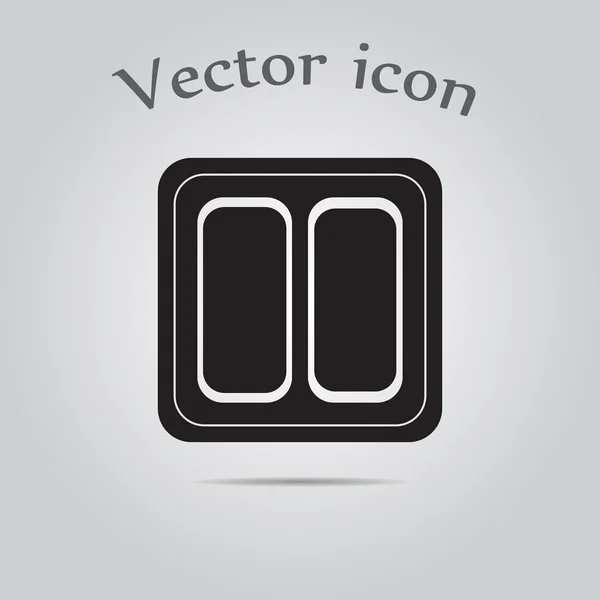 Interruptor eléctrico dos botones — Vector de stock