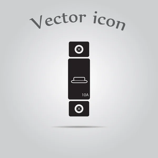 Máquina monofásica icono 10 amperios — Vector de stock