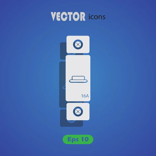 Máquina monofásica ícone de 16 amps —  Vetores de Stock
