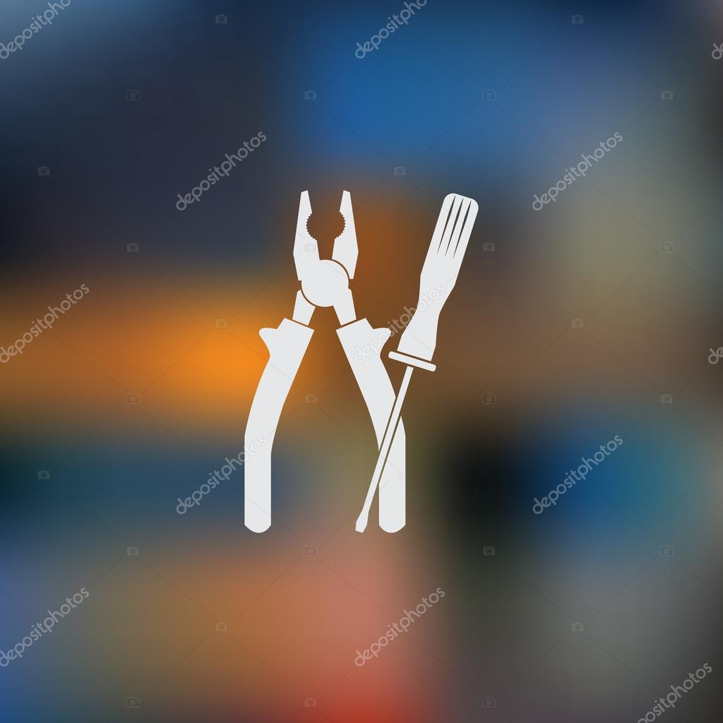 Pliers and screwdriver tools icon
