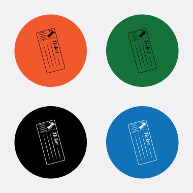 Tren Bilet vektör simgesi