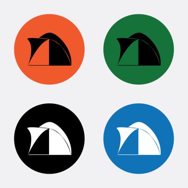 Turist çadır simgesi