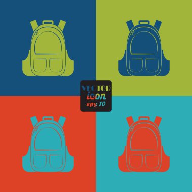 Sırt çantası vektör simgesi